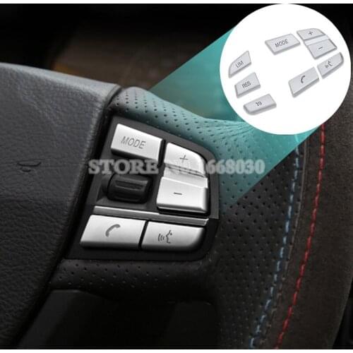 7pcs Inner Steering Wheel Button Trim Cover For BMW X3 F25 2011-2017 X4 F26 2014-2017 Car Decoration Car Accesories Interior