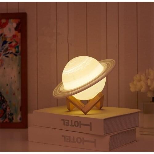 New Original Planet Lamp Saturn Light Bedroom Bedside Lamp Night Light USB Rechargeable Touch Style New Strange Lamp