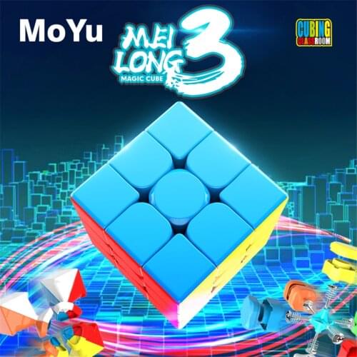 New Accive MoYu 3x3x3 meilong magic cube stickerless puzzle cubes professional magico educational toys for students