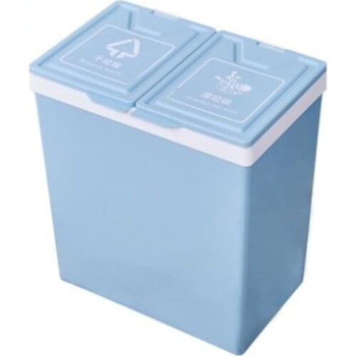 Plastic Kitchen Trash Can with Lid Wheels Desk Big Trash Can Cube Storage Bins Kosze Do Segregacji Smieci Waste Bins BG50WB