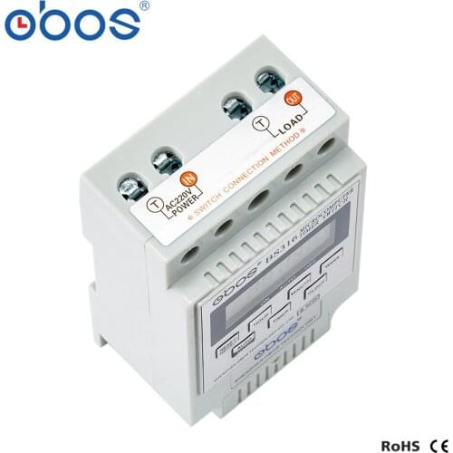 Free Shipping New BS316 25A Intelligent Microcomputer Programmable Electronic Timer Time Switch Relay Controller AC240V