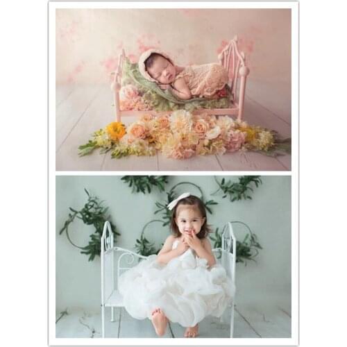 Newborn photography props iron bed creative baby princess bed infant cute bed photo props studio