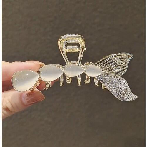 Ruoshui Woman Elegant Opal Pearl Hairpins Women Hair Clips Hairpins Barrettes Hairgrip Lady Headwear Hair Accessories Ornaments