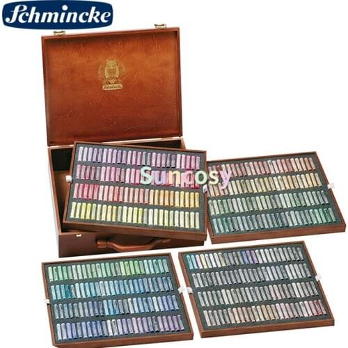 Schmincke Extra-Soft Pastel Multi-Purpose Set in Wooden Box, Set of 15 45 100 200 400 Colors ,Highest light fastness
