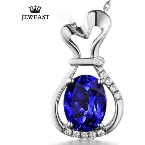 SLFD Natural Tanzanite 18K Pure Gold Pendant Real AU 750 Solid Gold Upscale Trendy Classic Party Fine Jewelry Hot Sell New 2020