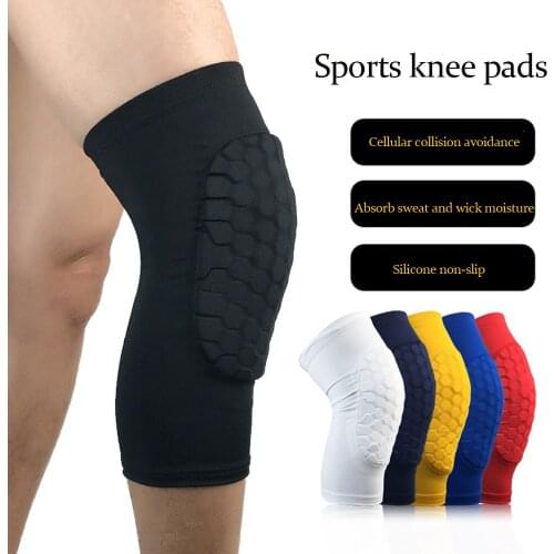 Honeycomb Anti-collision Sports Knee Pads 1-2pcs Non-slip Basketball Football Pressurize Leg Protective Fitness Knee Pads