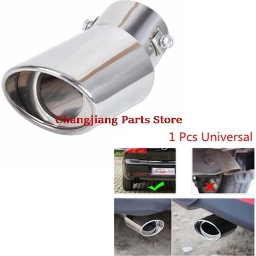 Stainless Steel Pipe Chrome Trim Modified Car Rear Tail Throat Liner Accessories Universal Car Auto Exhaust Muffler Tip