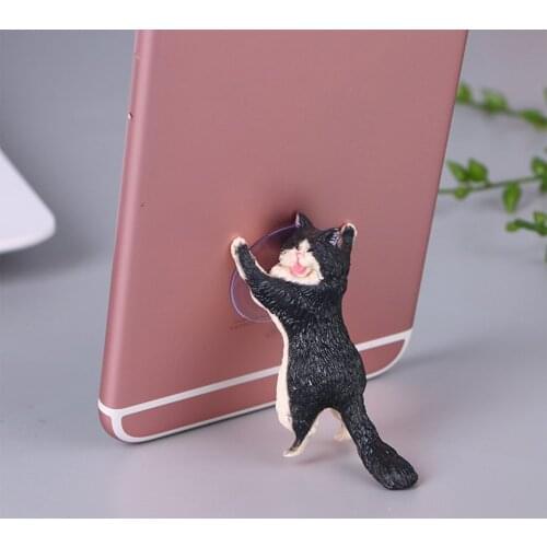 Universal Mobile Phone Bracket Cute Animal Phone Expanding Stand Cat Sucker Design Phone Holder Home Car Decorative 1PCS/Set