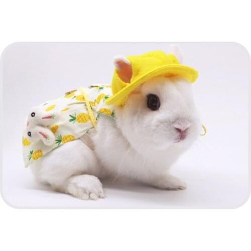 Small Animal Harness Vest Leash Set Comfort Clothes with Accessory Travel Chest Strap for Rabbit Bunny Hamster Puppy Kitten