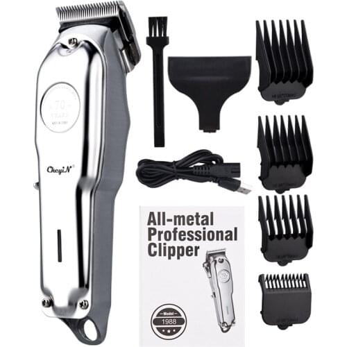 20W Professional Length Adjustable Electric Hair Clipper Low Noise Hair Trimmer Men Kid Hair Cutting Machine Barber 4 Guide Comb