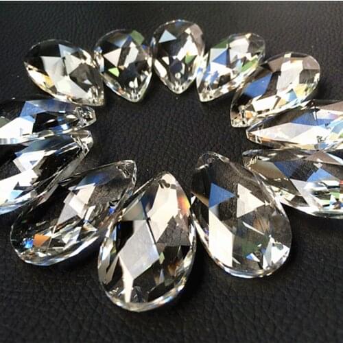 400PCS Clear K9 Crystal Faceted Water Drop Shape Chandelier Hanging Pendants Suncatcher Wedding Party/ Chirstmas Decoration
