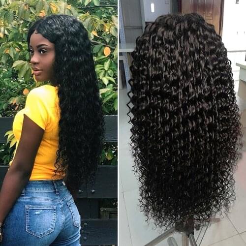 4x4Kinky Curly Wig Brazilian Lace Front Human Hair Wigs for Black Women Curly Human Hair Wig Preplucked with Baby Hair