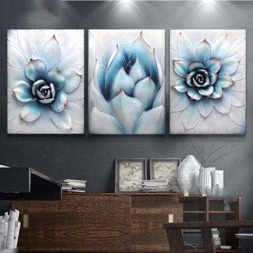 5d Diy mosaic diamond Triptych Aloe Succulents Diamond painting full square round drill diamond embroidery icon landscape k831