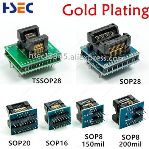 6pcs TSSOP28 SSOP28 SOP28-DIP28 adapter SOP20 SOP16 SOP8 150mil 200mil to DIP8 adapter compatible tssop20 ssop20 tssop8 socket