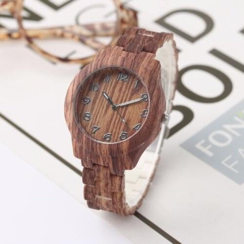 Fashion Brand Women Wood Watch Luxury Imitation Wooden Watch Vintage Leather Quartz Wood Color Watch Female Simple Clock
