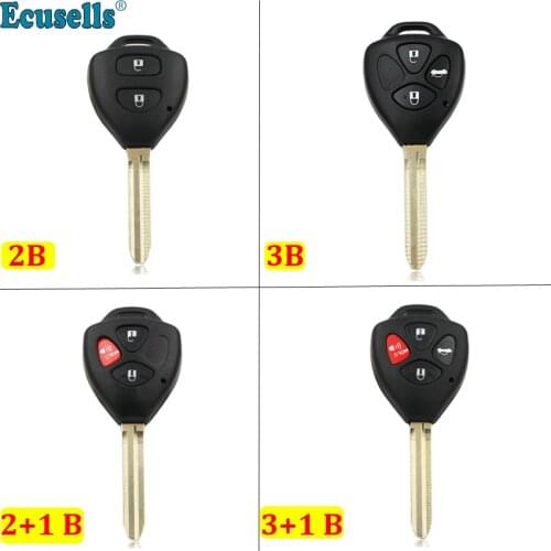 2/3/4 buttons Remote key shell case fob for TOYOTA Avalon Corrolla Camry Prius Auris RAV4 Auris Hilux Land Cruiser uncut TOY43