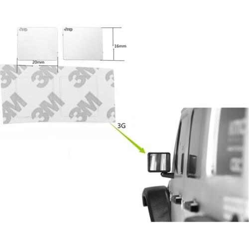 DJ AXIAL SCX10 III Metal Rear View Lens Reflector JEEP RC Car Upgrade Accessories Parts Rear View Lens carro de control remoto