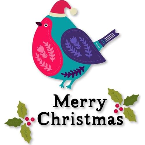 Hemere Marry Christmas Bird Metal Cutting Dies Scrapbooking Photo Album Embossing Paper Decorative Crafts Die Cut 2019 new