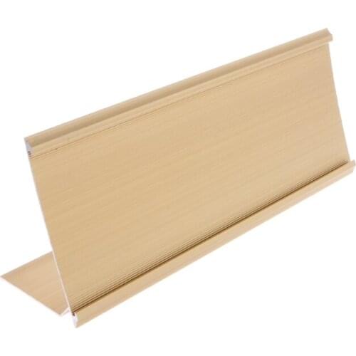 HX6A Golden Silver Sign Aluminum Alloy Name Desk Plaque Holder Office School 9x24cm