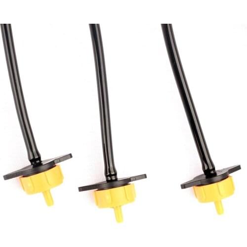 200pcs Durable 2L/H Orange Pressure Compensation Dtripper Micro Irrigation Drip Emitter Trickle Irrigation Hose Plug-in Emitters