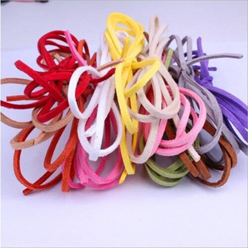 Fine 1m 2.6mm Cashmere Leather Cords Velvet Rope Faux Suede Cord Jewelry Findings For Jewelry Making Necklace DIY Hair ring