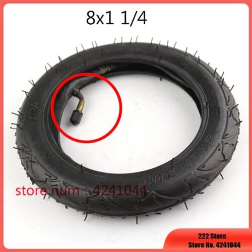 1 pcs 8X1 1/4 Scooter Tire & Inner Tube Set Bent Valve Suits A-Folding Bike Electric / Gas Scooter 8 Inch Tyre