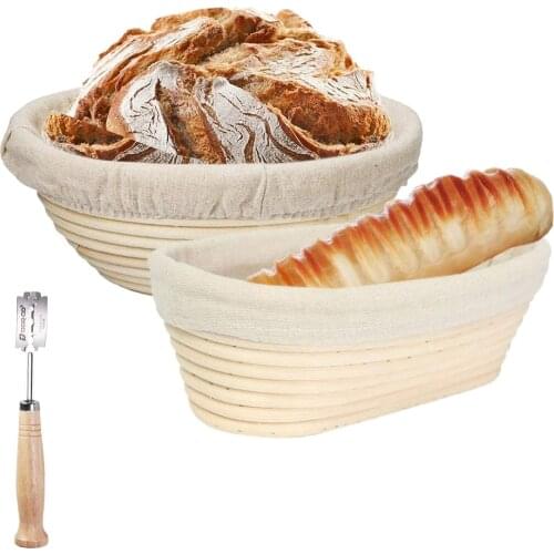 Bread Fermentation Basket Rattan Bread Proofing Basket Dough Baguette Banneton Brotform Proofing Proving Baskets Baking Tool
