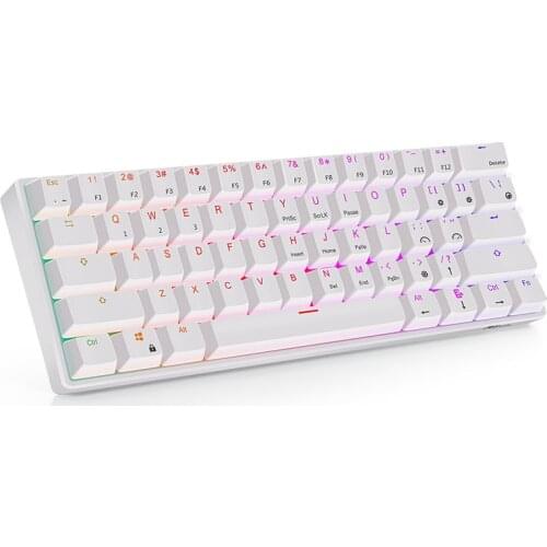 Mechanical Gaming Keyboard Gamer Office 61 Keys 2.4Ghz Wireless Bluetooth Wired RGB for PC Laptop Tablet Blue Brown Red Axis New