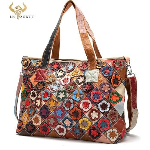 Multi-Color Soft Leather Brand Luxury Ladies Patchwork Large Shopper Purse Handbag Shoulder bag Women Design Female Tote bag 668