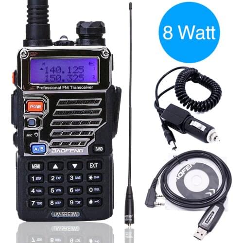 BaoFeng UV-5RE 8W walkie talkie 10km long range HIGH POWER Handheld 1800mah Battery cb HAM upgrade of UV 5RE portable Radio