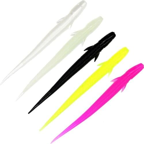 10pcs/lot Soft Lure Loach Bait Silicone Worm Jig Head Swimbait Wobbler Artificial 11cm/3.4g Fishing Lures Carp Bass Fish Tackle