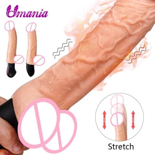 Realistic Dildo Vibrator Heating Vibrating Dildo Soft Silicone Clitoris Stimulate Big Dick Penis Vagina Orgasm Sex Toy for Women