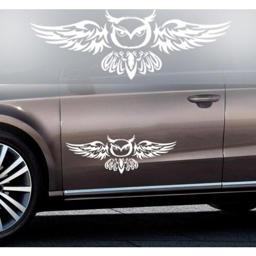 S095 PET Waterproof Owl Pattern Car Rear Door Styling Decorative Sticker Decal