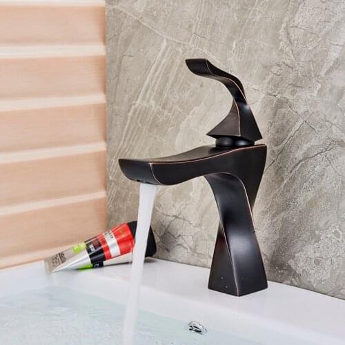 Golden ORB Chrome Nickel Bathroom Faucet Hot&Cold Water Mixer Tap Single Handle Single Hole Faucet 4 Color Available