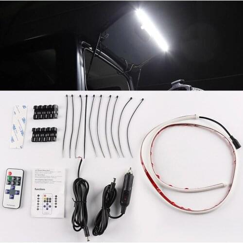 Rear Tailgate Glass Gate Hatch Dome Light Bar LED Strip rear window led light For jeep wrangler jk JL 1997