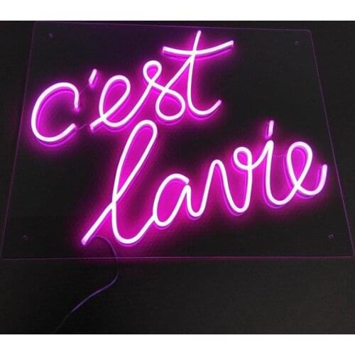 C'est la Vie Thats Life LED Neon Art Sign Light Lamp Illuminate Shop Office Living Room Interior Design Custom