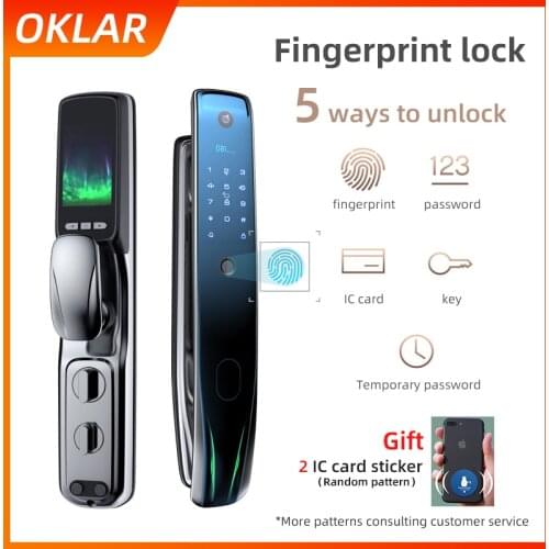 OKLAR Smart Door Lock Safe Digital Lock Biometric Fingerprint Lock Outdoor Fingerprint Password Key IC Card Mobile App Unlock