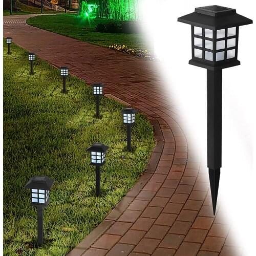 6/8/12pcs led Solar Pathway Lights Waterproof Solar Garden lights Outdoor Walkway Lawn Lamps for Garden Patio Yard Driveway Land