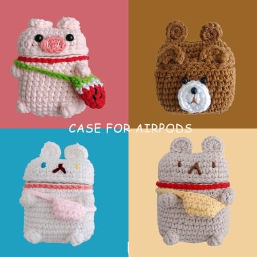 Knitting Case For Airpods Case Earbud Coque Headphones Case Earpods Funda Etui For AirPods 12pro Charging Case Cover