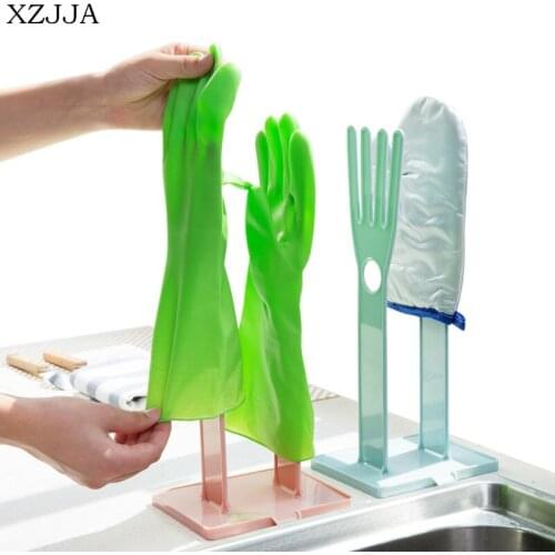 XZJJA Creative Glove Special Tool Glove Drying Rack Kitchen Bathroom Storage Rack Desktop Cleaning Rags Drainage Storage Rack