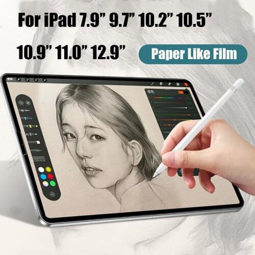 Paper Like Screen Protector Film Matte PET Painting Write For Apple iPad 9.7 Air 2 3 4 10.5 10.9 2020 Pro 11 10.2 7th 8th Gen