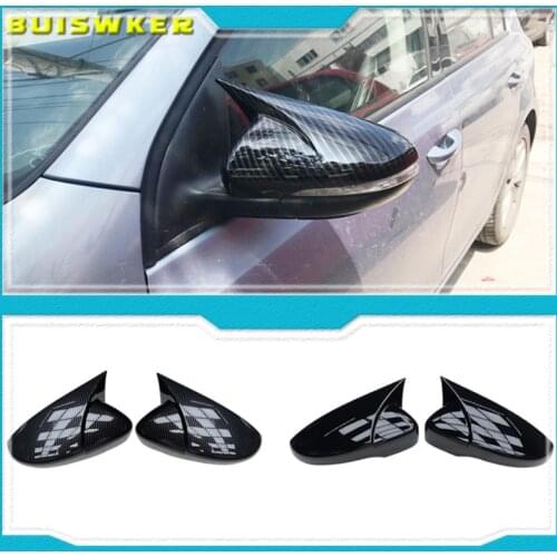 Mirror Cover Bat Mirror Cover For Volkswagen Scirocco Mirror Cover Piano Black 2 pcs Left-Right 2008-2017