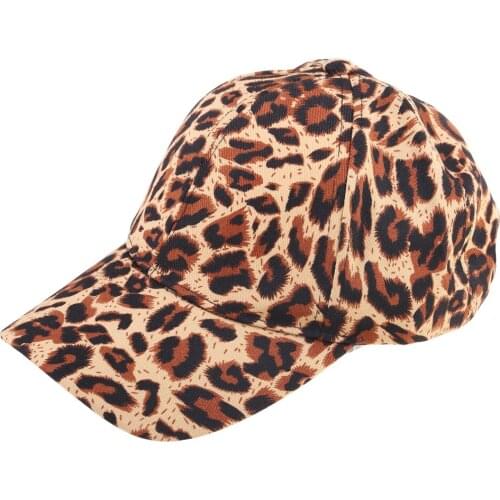 Women Leopard Print Baseball Dad Cap Classic Washed Cotton Low Profile Adjustable Sun Hat