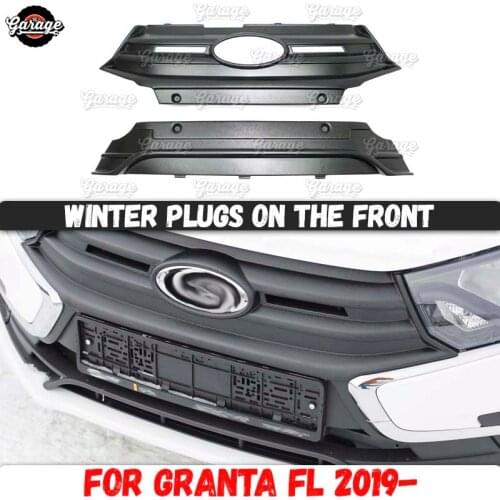Winter caps for Lada Granta 2018- on radiator grill and bumper ABS plastic accessories covers protective car styling tuning