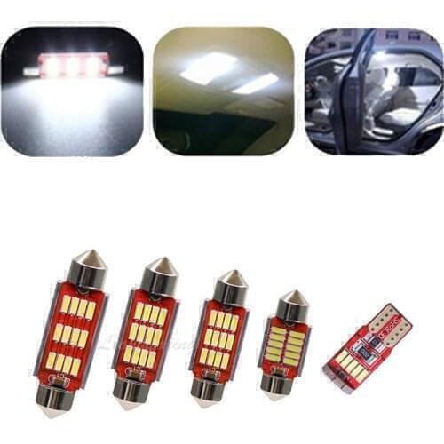 18pcs Bulbs LED Interior Light Kit Canbus Map Dome Trunk License Lamp For Audi A6 C6 2005-2011