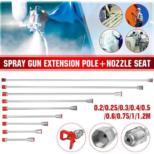 20-120cm Sprayer Extension Rod Airless Paint Spray Gun Tip Extension Pole Rod Powerful Painting Tool Spraying Machine Accessory