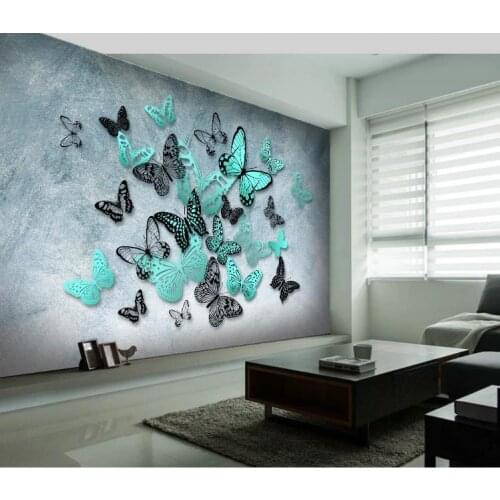 3d wallpaper murals custom living room bedroom home decor HD hand-painted 3D stereo butterfly nostalgia decorative murals