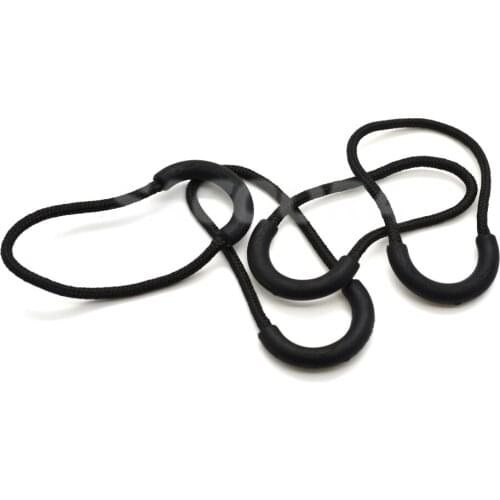 50pcs/pack Zipper Pulls Cord Rope Ends Lock Zip Clip Buckle Black For Paracord Accessories/ Backpack/Clothing