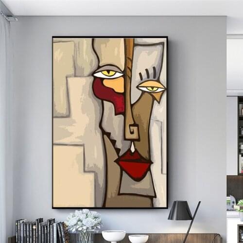 Picasso Abstract Character Mixed Face Poster Wall Art Picture Print Canvas Painting Living Room Bedroom Home Decoration