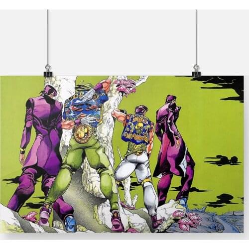 JoJo no Kimyou na Bouken Anime Poster Framed Wooden Frame Canvas Painting Wall Art Decor Bedroom Study Home Decoration Prints